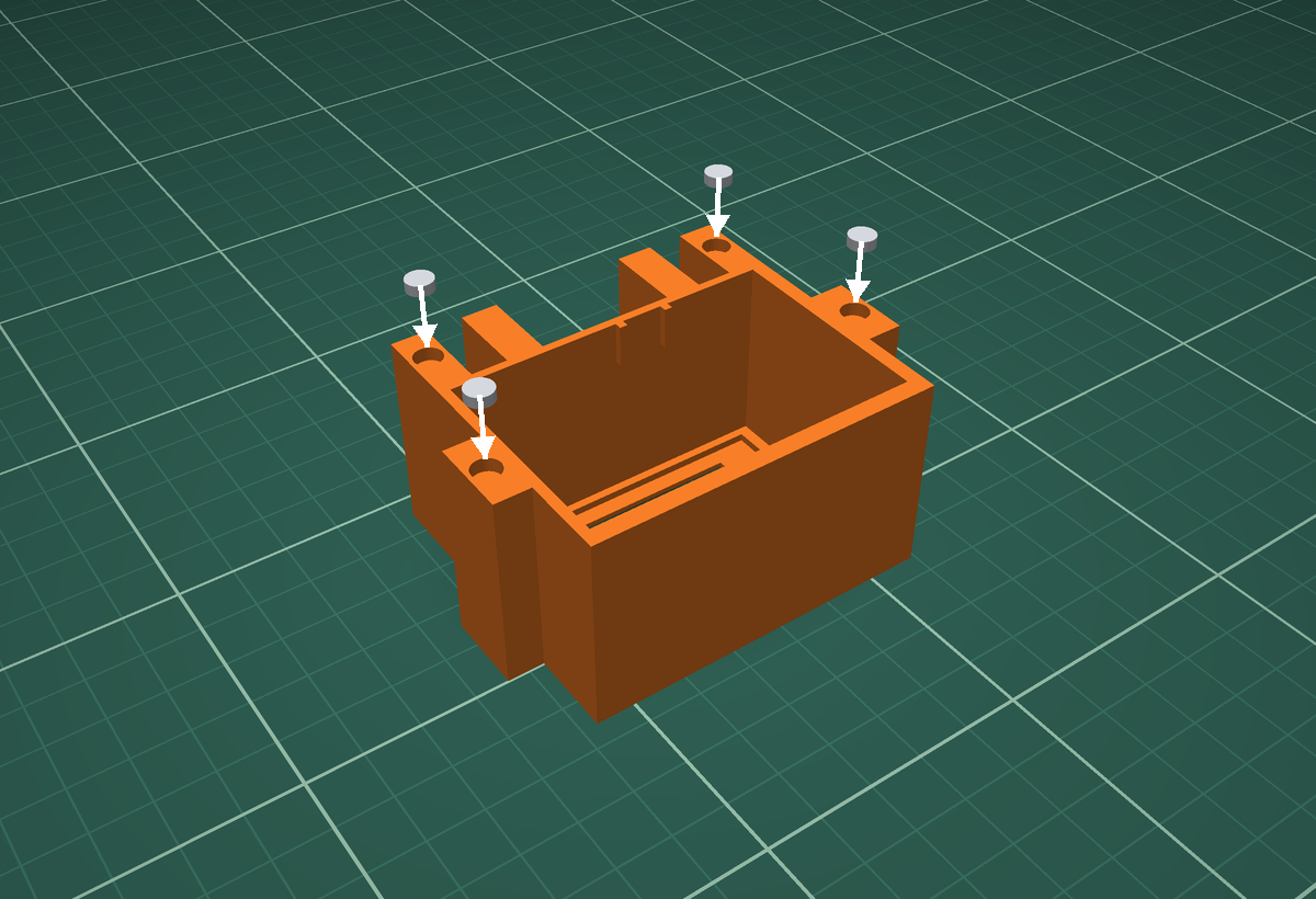 Body lying face down with its open back up; four magnets drop into pockets in the arms and outer legs